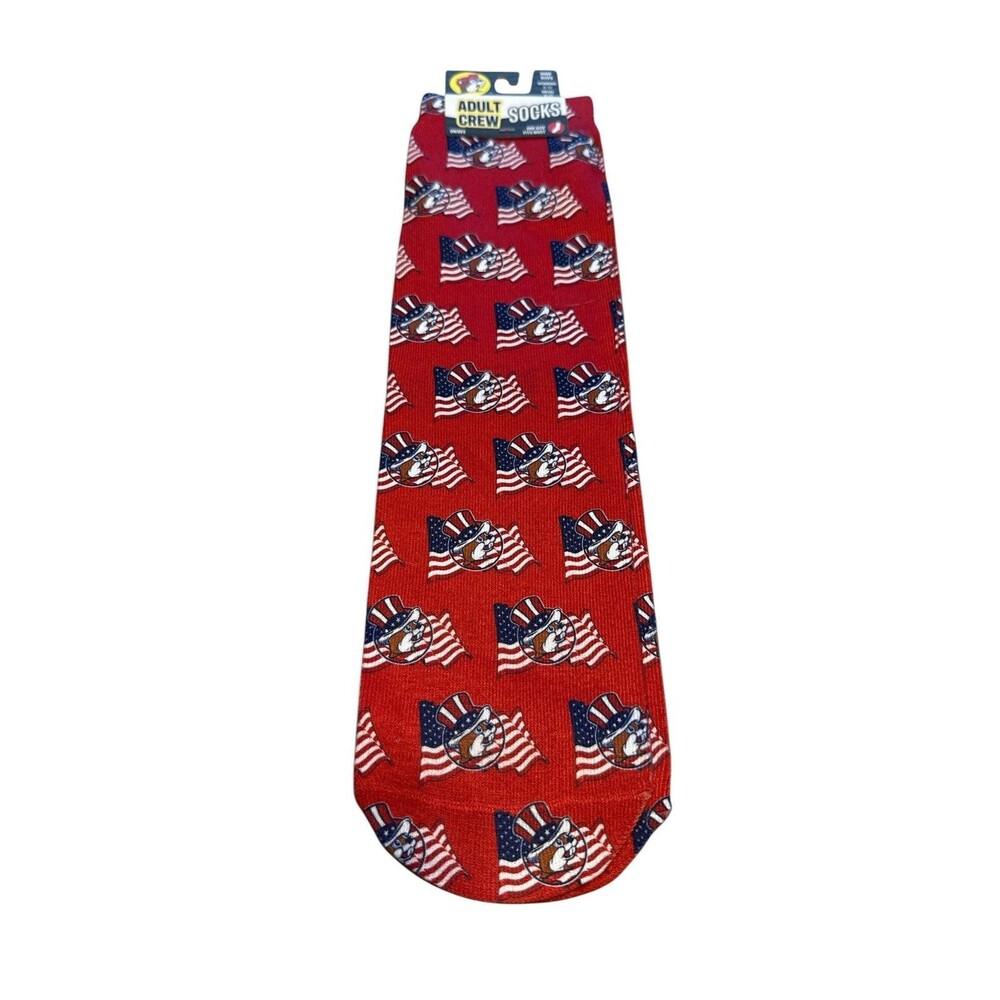 Buc-ee’s Adult Crew Socks Unisex - Bucky Logo, American Flag  Patriotic 250th